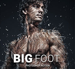 极品PS动作－长毛猿人(含高清视频教程)：Big Foot Photoshop Action